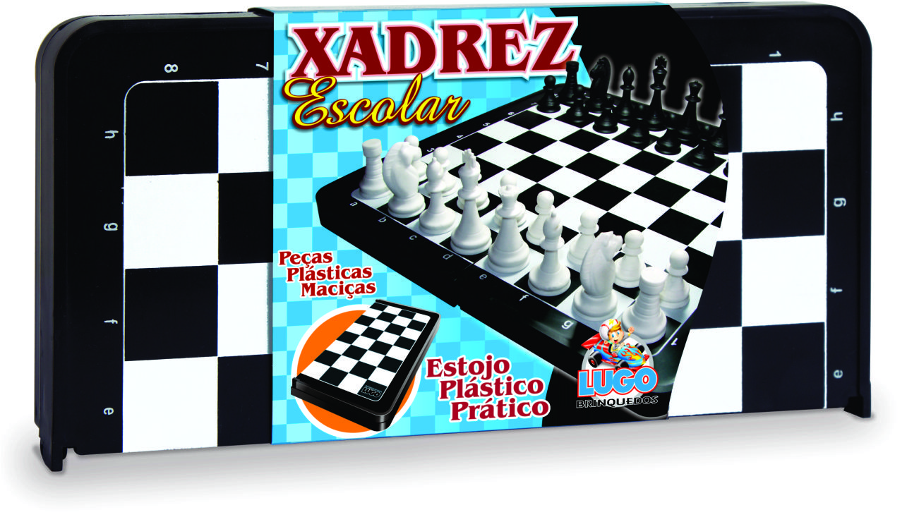 Jogo De Xadrez Escolar Aluno Ciabrink Brinquedos 1277 na Papelaria